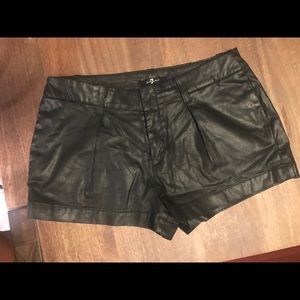 7 For Mankind “Leather” Shorts